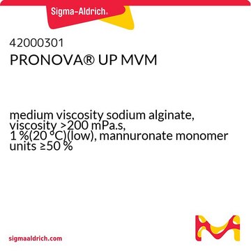 PRONOVA&#174; UP MVM medium viscosity sodium alginate, viscosity &gt;200&#160;mPa.s, 1&#160;%(20&#160;°C)(low), mannuronate monomer units &#8805;50&#160;%