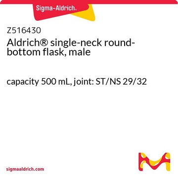 Aldrich&#174; single-neck round-bottom flask, male capacity 500&#160;mL, joint: ST/NS 29/32