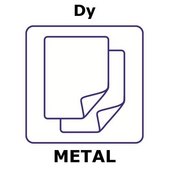 Dysprosium foil, 50x50mm, thickness 0.1mm, as rolled, 99%