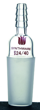 Synthware&#8482; vacuum or argon/nitrogen adapter with hose connection on top joint: ST/NS 24/40