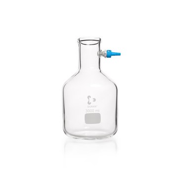 Duran&#174; Filtering Flasks Bottle shape, WITH KECK ASSEMBLY SET