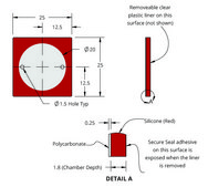 Grace Bio-Labs SecureSeal&#8482; hybridization chambers well diam. × depth 20&#160;mm × 1.8&#160;mm, wells, 1, port diam. 1.5&#160;mm