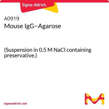 Mouse IgG&#8722;Agarose (Suspension in 0.5 M NaCl containing preservative.)