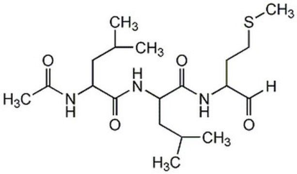 ALLM Cell permeable inhibitor of calpain I (Ki = 120 nM), calpain II (Ki = 230 nM), cathepsin B (Ki = 100 nM), and cathepsin L (Ki = 600 pM).