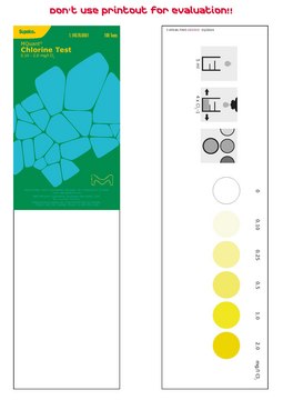 Chlorine Test in freshwater and seawater colorimetric, 0.10-2.0&#160;mg/L (Cl2), for use with MQUANT&#174;