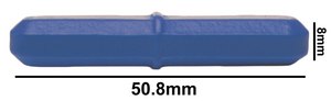 SP Bel-Art&#174; Spinbar&#174; magnetic stir bar octagonal blue PTFE-coated, L × diam. 2&#160;in. (50.8&#160;mm) × 0.3125&#160;in. (8&#160;mm)