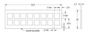 Grace Bio-Labs silicone gasket for ProPlate&#174; microarray system fits 16 wells, size 7&#160;mm × 7&#160;mm