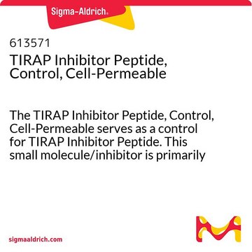 TIRAP Inhibitor Peptide, Control, Cell-Permeable The TIRAP Inhibitor Peptide, Control, Cell-Permeable serves as a control for TIRAP Inhibitor Peptide. This small molecule/inhibitor is primarily used for Inflammation/Immunology applications.