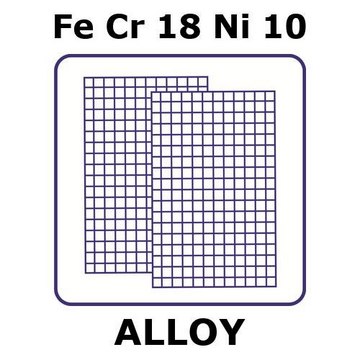 Stainless steel - AISI 304 mesh, Fe/Cr18%/Ni 10%, nominal aperture 0.54&#160;mm, size 300 × 300&#160;mm, thickness 0.6&#160;mm