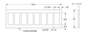 Grace Bio-Labs silicone gasket for ProPlate&#174; microarray system fits 8 wells, size 7&#160;mm × 16&#160;mm