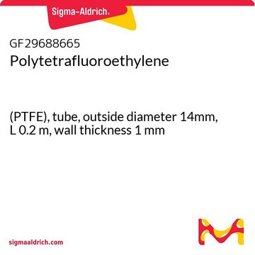 Polytetrafluoroethylene (PTFE), tube, outside diameter 14mm, L 0.2&#160;m, wall thickness 1&#160;mm