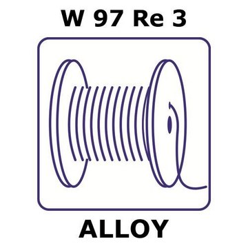 Tungsten-rhenium alloy, W97Re3 50m wire, 0.125mm diameter, annealed