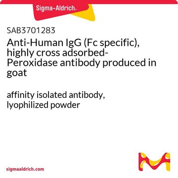 Anti-Human IgG (Fc specific), highly cross adsorbed-Peroxidase antibody produced in goat affinity isolated antibody, lyophilized powder