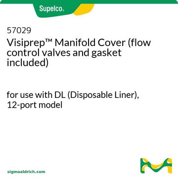 Visiprep&#8482; Manifold Cover (flow control valves and gasket included) for use with DL (Disposable Liner), 12-port model