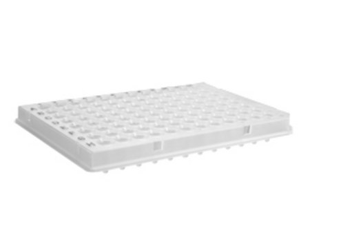 Corning&#174; Axygen&#174; 96 Well Polypropylene PCR Microplate with Bar Code skirt, Compatible with ABI, Low Profile, half skirt, clear polypropylene, non-sterile, case of 100&#160;ea