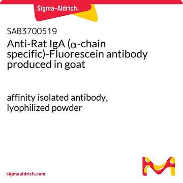 Anti-Rat IgA (&#945;-chain specific)-Fluorescein antibody produced in goat affinity isolated antibody, lyophilized powder