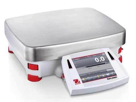 Ohaus&#174; Explorer&#174; Precision Balance Model EX12001M-GB, weighing capacity 1200&#160;g, resolution: 0.1&#160;g, AC/DC input 210 - 2310 V, UK plug