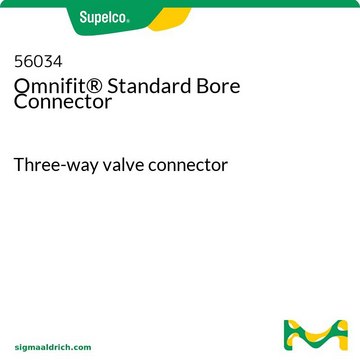 Omnifit&#174; Standard Bore Connector Three-way valve connector