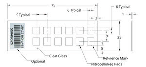 Grace Bio-Labs ONCYTE&#174; SuperNOVA&#8482; nitrocellulose film slides 12-6 mm x 6 mm NC pads per slide, plain glass