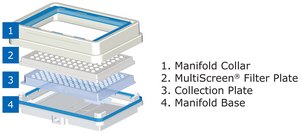 MultiScreen&#174;Vacuum Manifold 96-well 96-well plate Vacuum Manifold for vaccum filtration.
