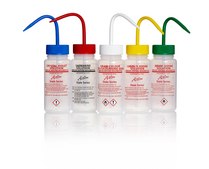 Azlon&nbsp;Gram Stain Wash Bottles with Driplok vapor venting low-density polyethylene bottle, capacity 250&#160;mL