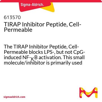 TIRAP Inhibitor Peptide, Cell-Permeable The TIRAP Inhibitor Peptide, Cell-Permeable blocks LPS-, but not CpG-induced NF-&#954;B activation. This small molecule/inhibitor is primarily used for Inflammation/Immunology applications.