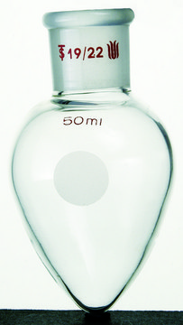 Synthware&#8482; pear shaped flask 50 mL, joint: ST/NS 19/22