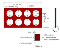 Grace Bio-Labs CoverWell&#8482; perfusion chambers 8 chambers, port diam. 1.5&#160;mm, chamber diam. × thickness 9&#160;mm × 1.7&#160;mm