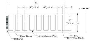 Grace Bio-Labs ONCYTE&#174; NOVA&#8482; nitrocellulose film slides 8- 6 mm x 20 mm NC pad per slide, plain glass