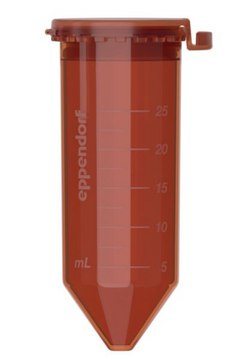 Eppendorf&#174; Conical Tubes sterile, cap (snapTech ), endotoxin free, Biopur, DNase free, Biopur, capacity 25&#160;mL, amber, pkg of 150&#160;ea (6 bags x 25 tubes)