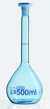 BRAND&#174; BLAUBRAND&#174; volumetric flask PUR-coated capacity 250 mL, joint: ST/NS 14/23