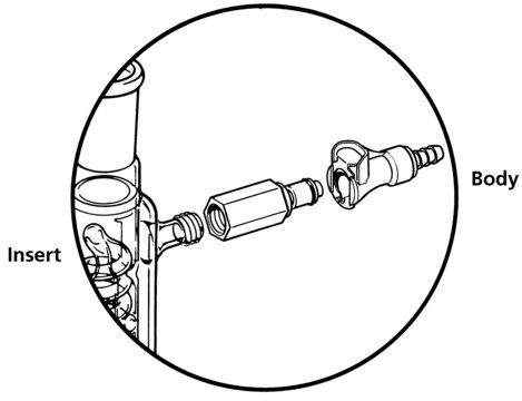 Aldrich&#174; automatic shut-off quick-disconnect Coupling insert