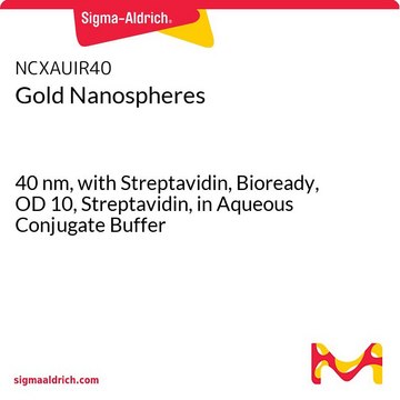 Gold Nanospheres 40&#160;nm, with Streptavidin, Bioready, OD 10, Streptavidin, in Aqueous Conjugate Buffer