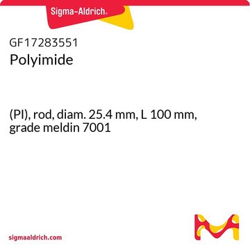 Polyimide (PI), rod, diam. 25.4&#160;mm, L 100&#160;mm, grade meldin 7001
