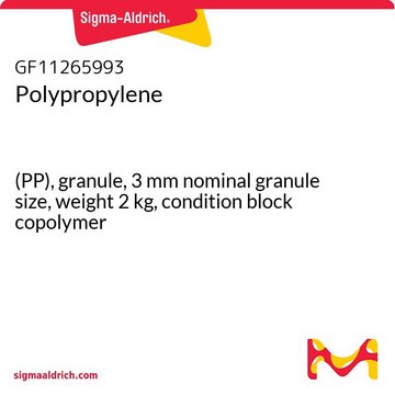 Polypropylene (PP), granule, 3&#160;mm nominal granule size, weight 2&#160;kg, condition block copolymer