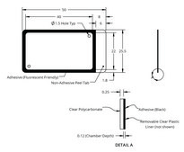 Grace Bio-Labs HybriWell-FL&#8482; sealing system, Fluor-"friendly" adhesive chamber chamber volume 90-100&#160;&#956;L, L × W × thickness 22&#160;mm × 40&#160;mm × 0.12&#160;mm, port diam. 1.5&#160;mm