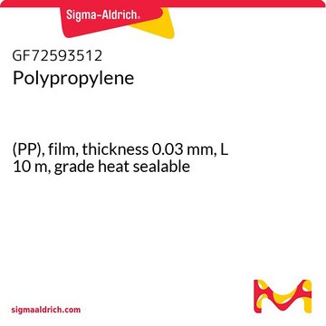 Polypropylene (PP), film, thickness 0.03&#160;mm, L 10&#160;m, grade heat sealable