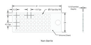 Grace Bio-Labs reusable CultureWell&#8482; gaskets wells, 50, diam. × depth 3&#160;mm × 1&#160;mm, well capacity (3-10&#160;&#956;L)
