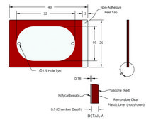 Grace Bio-Labs CoverWell&#8482; perfusion chambers 1 chamber, port diam. 1.5&#160;mm, chamber W × L × thickness 19&#160;mm × 32&#160;mm × 0.9&#160;mm