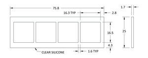 Grace Bio-Labs silicone gasket for ProPlate&#174; microarray system fits 4 wells, size 16&#160;mm × 16&#160;mm