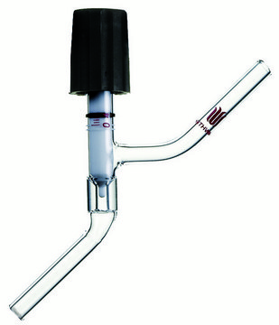Synthware&#8482; low hold up high vacuum valve with metering plug size 0-12 mm
