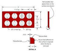 Grace Bio-Labs SecureSeal&#8482; hybridization chambers wells, 8, well diam. × depth 9&#160;mm × 1.8&#160;mm, port diam. 1.5&#160;mm