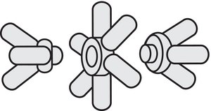 Cochranes atom centers for Orbit molecular models metal, 8-coordinate