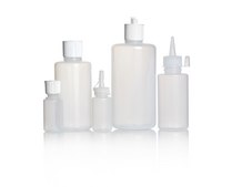 Azlon Dropper Bottles with spouted closure and cap round bottom, low-density polyethylene, capacity 30&#160;mL