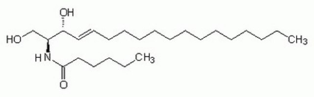 D-erythro-Sphingosine, N-Hexanoyl- Biologically active, cell-permeable, non-physiological ceramide analog.