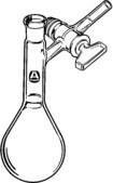 Schlenk Kjeldahl reaction and storage flask male joint: ST/NS 14/20, capacity 50&#160;mL