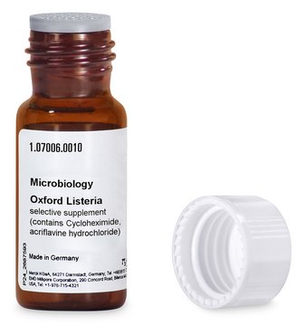 Oxford Listeria Selective Supplement selective for Listeria spp., pkg of 10&#160;vials, for use with GranuCult&#174; Oxford Agar (Base)