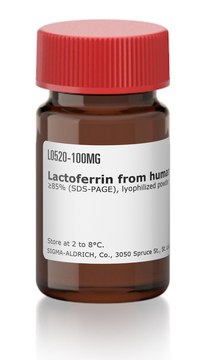 Lactoferrin from human milk &#8805;85% (SDS-PAGE), lyophilized powder