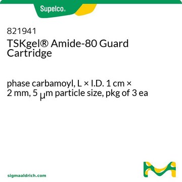 TSKgel&#174; Amide-80 Guard Cartridge phase carbamoyl, L × I.D. 1&#160;cm × 2&#160;mm, 5&#160;&#956;m particle size, pkg of 3&#160;ea