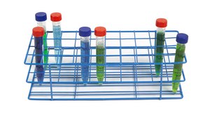 Coated Wire Tube Rack to hold, 40 x 22-25 mm tubes, blue